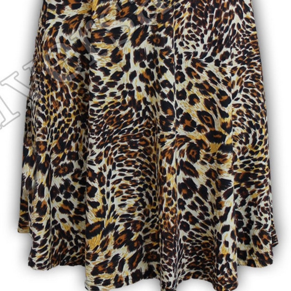 Brave Soul slinky fit & flare leopard print dress - Picture 3 of 4